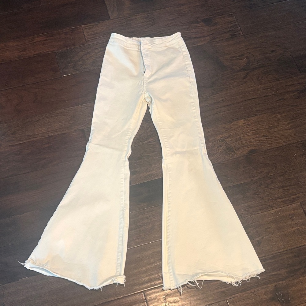 Wishlist Cream Flare Jeans